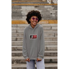 Mathilda And Leon Tasarımı Baskılı Yüksek Kalite Kapüşonlu Kanguru Cepli Unisex Oversize Sweatshirt