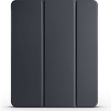 Megafox Teknoloji Apple iPad Pro 12.9 2022 M2 Uyumlu Zore Smart Cover Kalem Bölmeli Standlı 1-1 Kılıf, Siyah