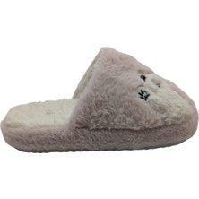 Çiğdem Kundura Cloudstep Kadın Peluş Ev Terliği - Lila-Beyaz - 37