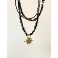 Hematit Taşlı Kuzey Yıldızı Kolye