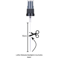 Makrobay 30ml Fısfıs Siyah Sprey Kapaklı Şeffaf Cam Şişe 3 Adet