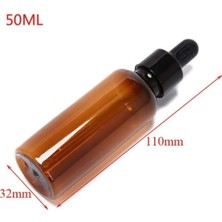 Makrobay Kahverengi Damlalıklı Cam Şişe Amber Boş Şişe 50 ml x 2 Adet