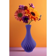 Mek Mor Spiral Tasarımlı Dekoratif Vazo