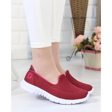 Nesil Shoes Dvm 801 Bordo Faylon Taban Kadın Yürüyüş Ayakkabısı