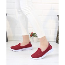 Nesil Shoes Dvm 801 Bordo Faylon Taban Kadın Yürüyüş Ayakkabısı