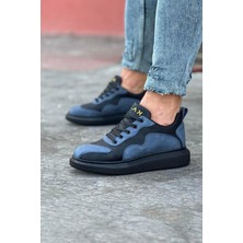 Wagoon WG301 Kömür Mavi Erkek Casual Ayakkabı