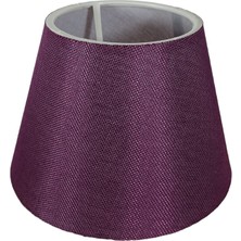 Art&Gift Abajur Başlığı Hazır Şapka Mor Kırçıl Kumaş