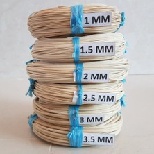 Bambu Rattan Kor,  Doğal Ip, 2,5 mm Kalınlığında Sepet Ipi 1 kg Naturel