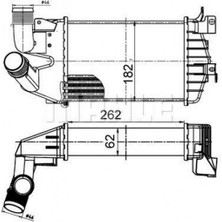 Mahle Turbo Radyatörü Intercooler Astra H-Zafira Al/pl/brz 262X181.5X62 12