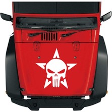 Yıldız Punnisher Araba Oto Karavan Motosiklet Sticker 00535
