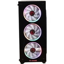 Ti-Game Grims 4 Rgb Fan Black Mesh Gamıng Kasa Power Yok