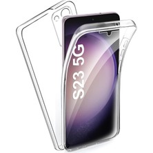 Teknomoda Samsung Galaxy S23 Kılıf 360 Şeffaf Ön Arka Korumalı Şeffaf Silikon