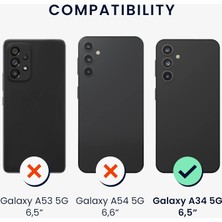 Teknomoda Samsung Galaxy A34 Kılıf 360 Şeffaf Ön Arka Korumalı Şeffaf Silikon