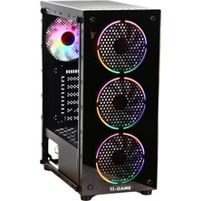 Ti-Game Grim 4 Rgb Fan Black Mesh Gamıng Kasa Power Yok