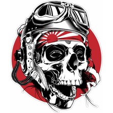 Sticker Usta Kamikaze Japon Pilot 00538