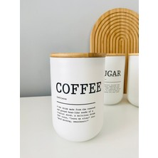 Yıldızdoğdu Üçlü Bambu Kapaklı Cam Kavanoz Seti Çay Şeker Kahve Kavanozu 3lü Kavanoz (Tea-Coffee-Sugar)