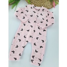 Bonboner Kids Kız Bebek Uyku Tulumu Pembe Renk Kelebek Baskılı