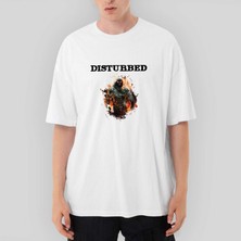 Crows Gate Disturbed Monster Oversize Beyaz Tişört