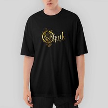 Crows Gate Opeth Logo Classic Oversize Siyah Tişört