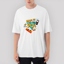 Crows Gate 90LAR Nostalji Oversize Beyaz Tişört