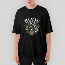 Crows Gate Elvis Made In America Oversize Siyah Tişört