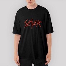 Crows Gate Slayer Logo Oversize Siyah Tişört