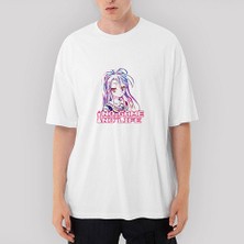 Crows Gate No Game No Life Shiro Oversize Beyaz Tişört