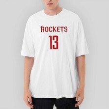 Crows Gate James Harden Rockets Oversize Beyaz Tişört