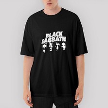 Crows Gate Black Sabbath Group Oversize Siyah Tişört