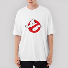 Crows Gate Ghostbusters Light Oversize Beyaz Tişört