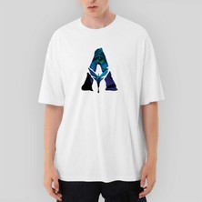 Crows Gate Avatar The Way Of Water Logo Oversize Beyaz Tişört