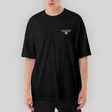 Crows Gate Atlanta Hawks Logo Oversize Siyah Tişört
