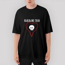 Crows Gate Alkaline Trio Hearth Oversize Siyah Tişört