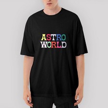 Crows Gate Travis Scott Astroworld 2 Oversize Siyah Tişört