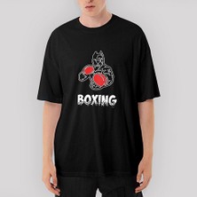 Crows Gate Pitbull Boxing Oversize Siyah Tişört