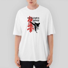 Crows Gate Makhachkala Sport Logo Oversize Beyaz Tişört