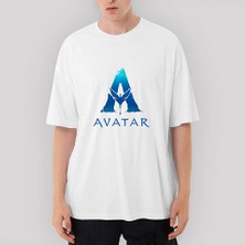 Crows Gate Avatar 2 Logo Oversize Beyaz Tişört