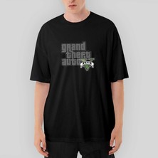 Crows Gate Grand Theft Auto Cobweb Logo Oversize Siyah Tişört