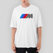 Crows Gate Bmw M Power Logo Oversize Beyaz Tişört
