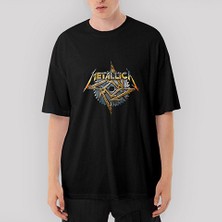 Crows Gate Metallica Blade Chain Oversize Siyah Tişört