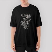Crows Gate Alesana Oversize Siyah Tişört