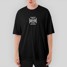 Crows Gate West Coast Choppers Logo Oversize Siyah Tişört