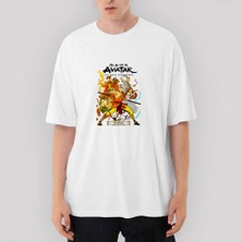 Crows Gate Avatar The Last Airbender The Promise Oversize Beyaz Tişört