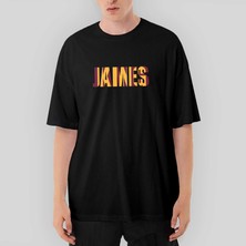 Crows Gate Lebron J. Yazı Oversize Siyah Tişört