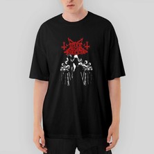 Crows Gate Dark Funeral Grup Oversize Siyah Tişört