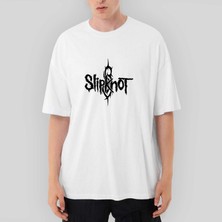 Crows Gate Slipknot x Ball Oversize Beyaz Tişört