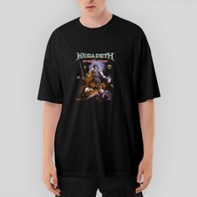 Crows Gate Megadeth Cyber Army Oversize Siyah Tişört