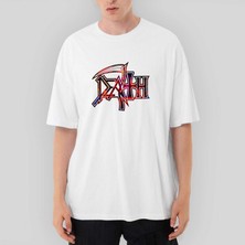 Crows Gate Death Rainbow Oversize Beyaz Tişört