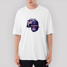 Crows Gate Gorilla Hiphop Oversize Beyaz Tişört