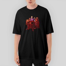 Crows Gate Death Scream Bloody Gore Grup Oversize Siyah Tişört